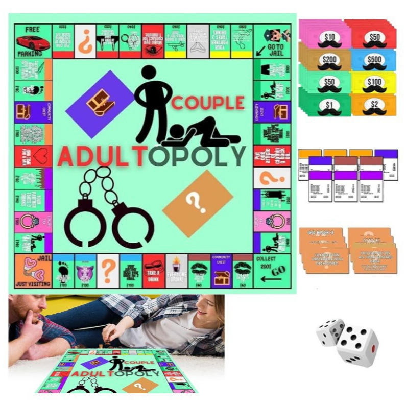 Party Games Usa - Juego de Mesa para Parejas, Monopolio,