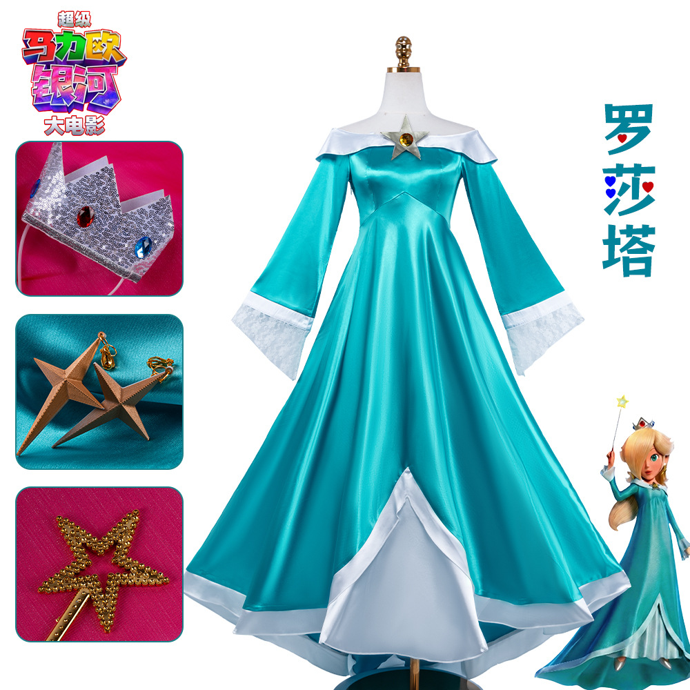 Kids Party Games - Disfraz de Princesa Rosalina para Cosplay,