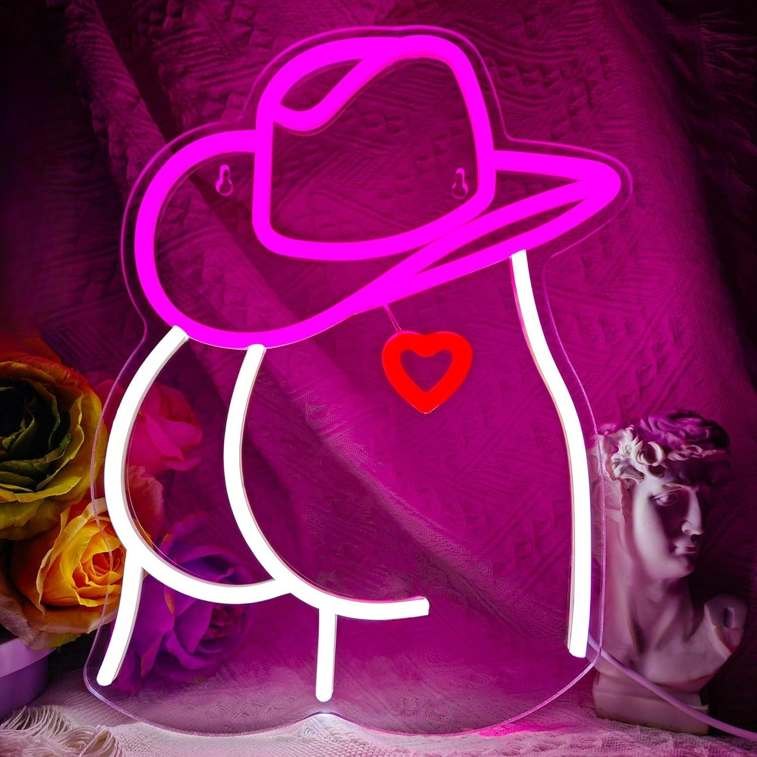 Party Games Girls - Letrero Luminoso LED Regulable con Diseño