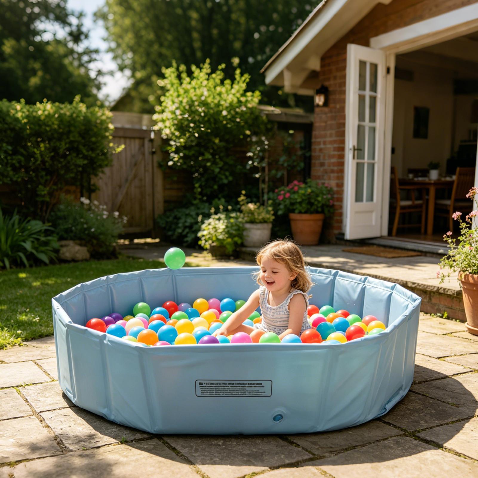 Games Garden Party - Piscina Plegable para Mascotas, Piscina Portátil