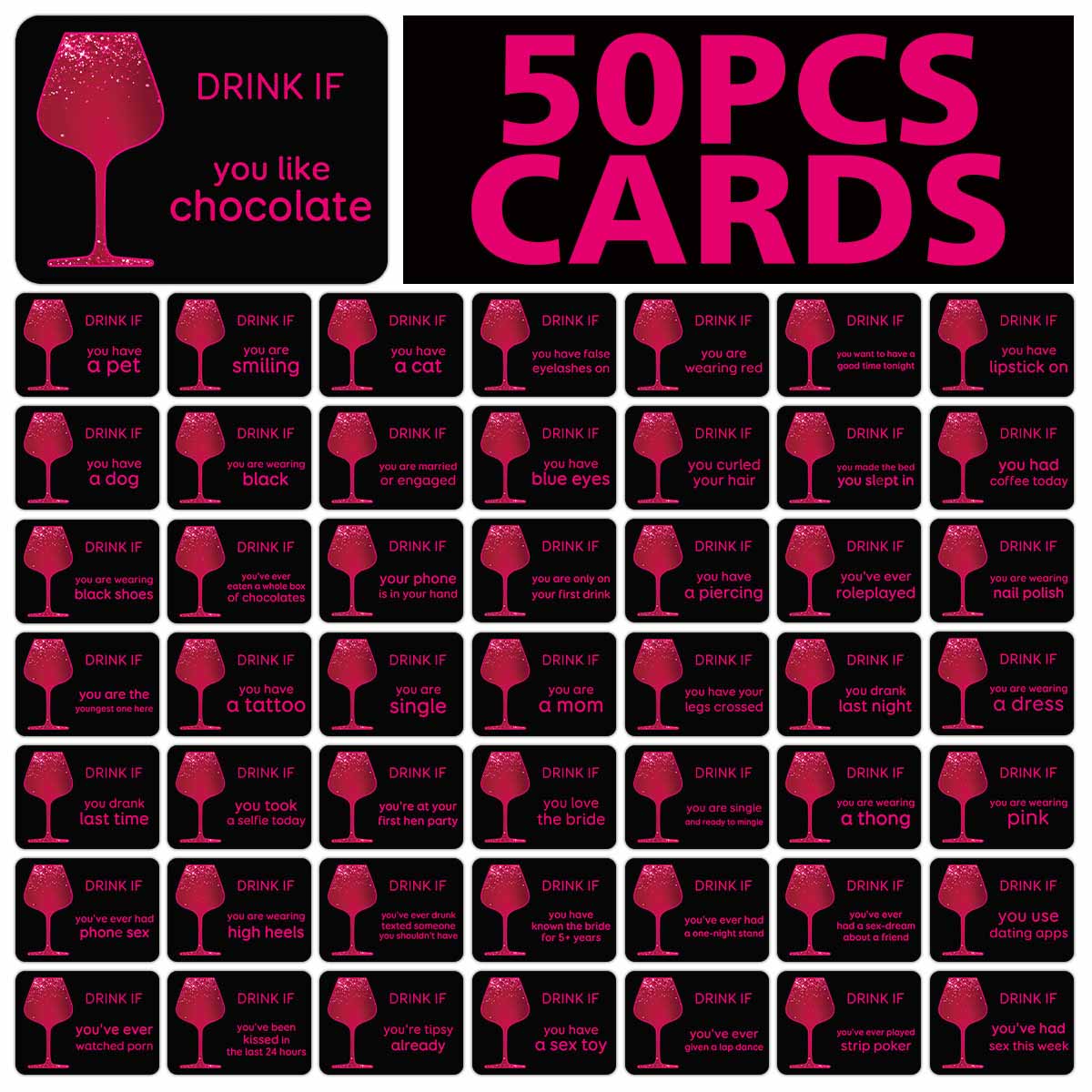 Party Games Bridal Shower - 50 Tarjetas de Juego para Fiesta