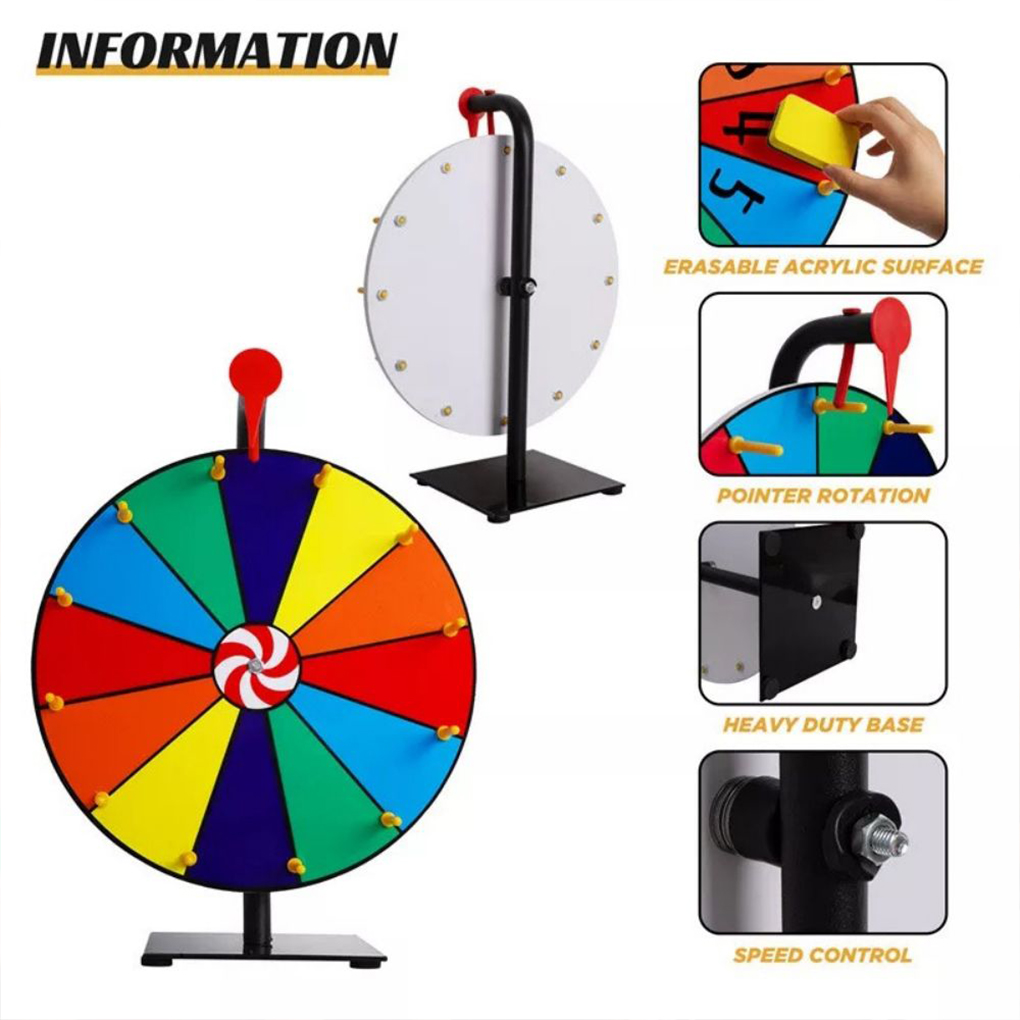 Party Games Spin The Wheel - Rueda giratoria editable montada en la