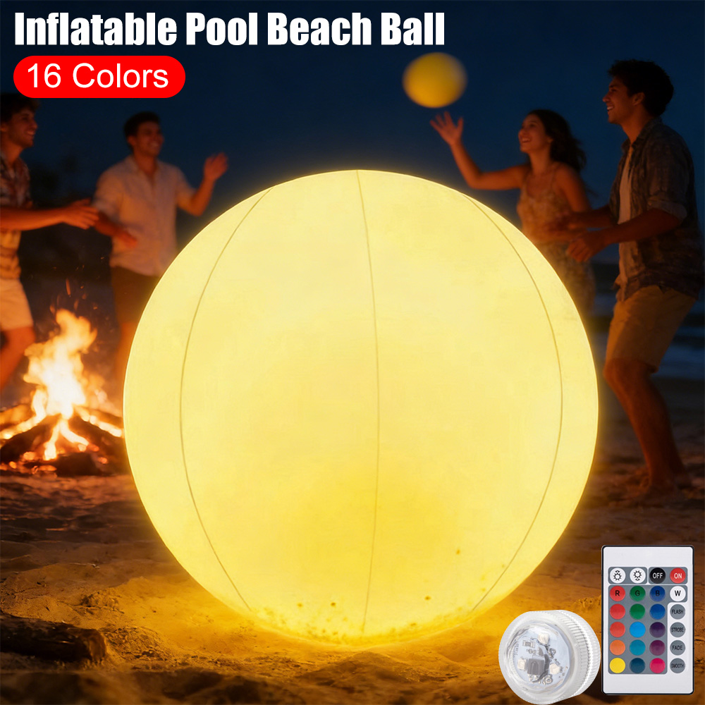Games Garden Party - Pelota Inflable Luminosa LED para Piscina