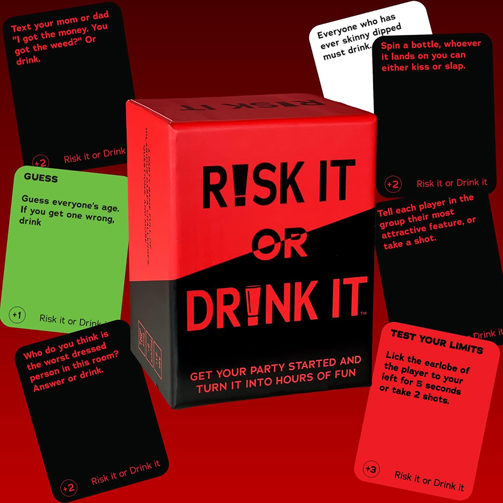 Risk It Or Drink It Juego de f - Party Games Questions For Adults reseña y precio