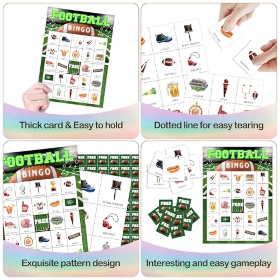 Tarjeta de juego de bingo para - Party Games For Large Groups reseña y precio